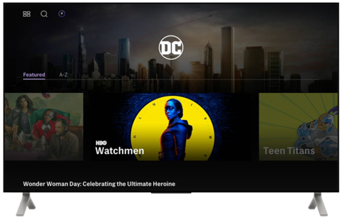 TV displaying HBO Max